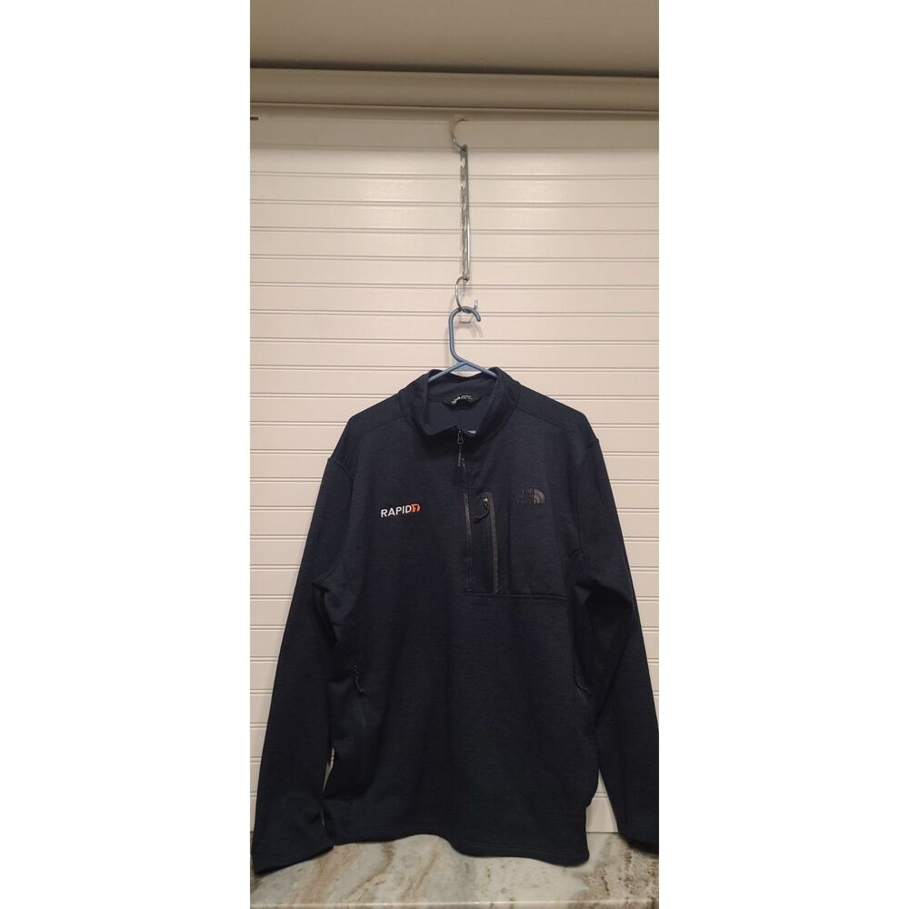 The North Face Skyline 1/2-Zip Blue Fleece W/Embroidered Rapid7 Logo Size XL